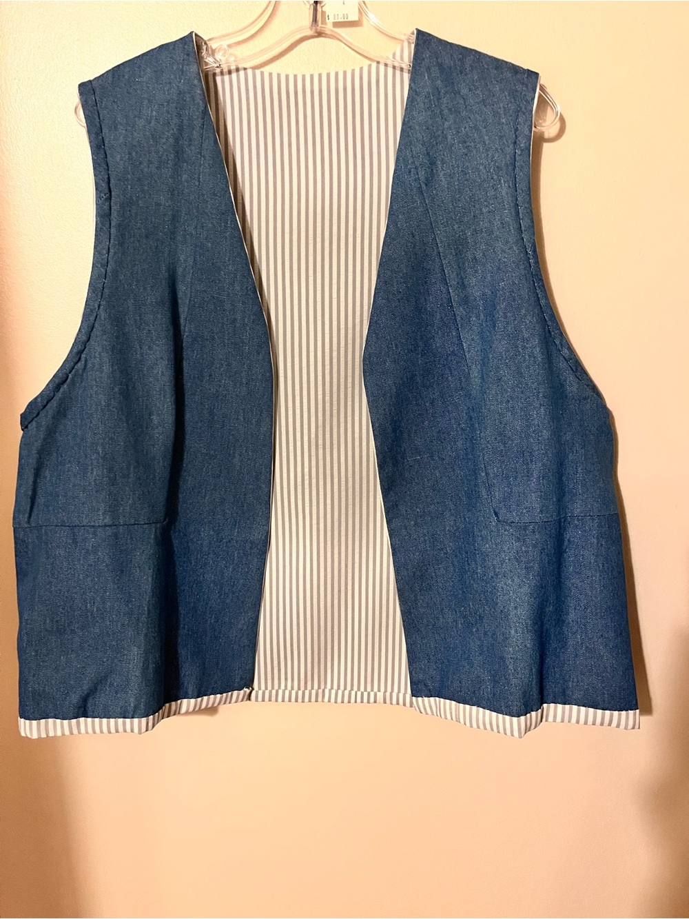 Handmade Reversible Open Vest - Picture 3 of 5